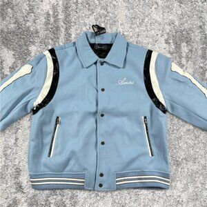 NWT Amiri Bones Varsity Jacket Black Mens Size Large
